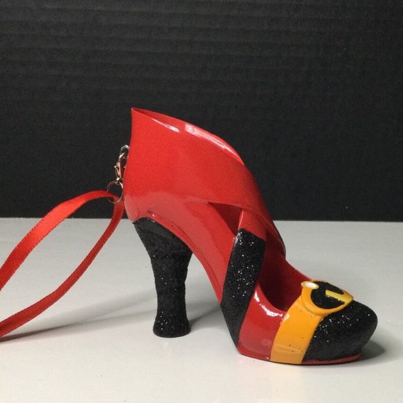 Disney Theme Parks Mrs Incredible High Heel Shoe Ornament - Picture 1 of 6